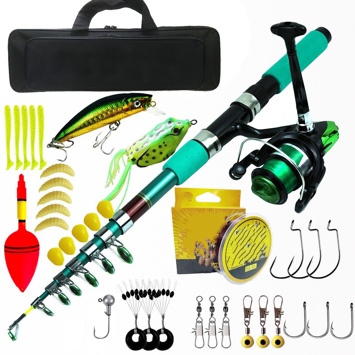 Spinning Reel - Portable Ultralight Carp Telescopic Spinning Rod