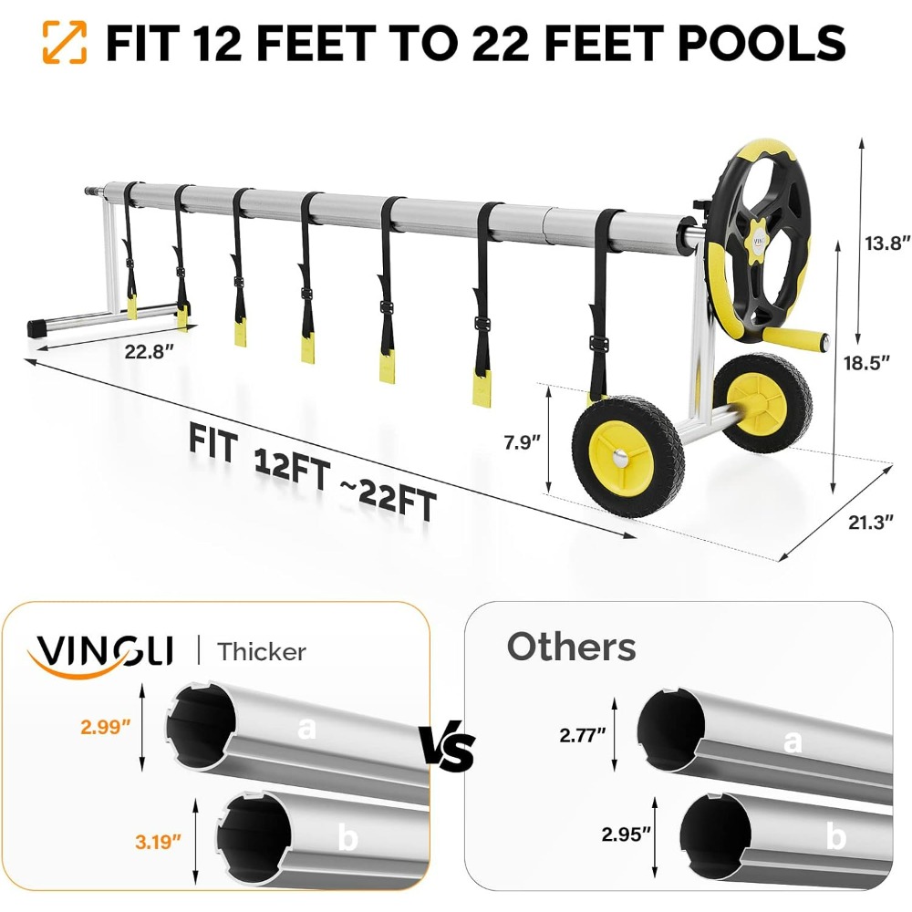 VINGLI 21FT Upgrade Aluminum S - Reel Cover 评论和价格