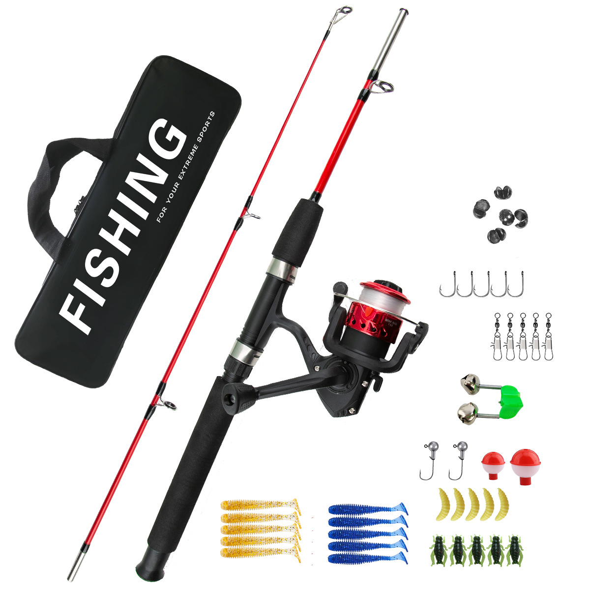 2 Sections Ice Fishing Rod Com - Ice Fishing Reel 评论和价格