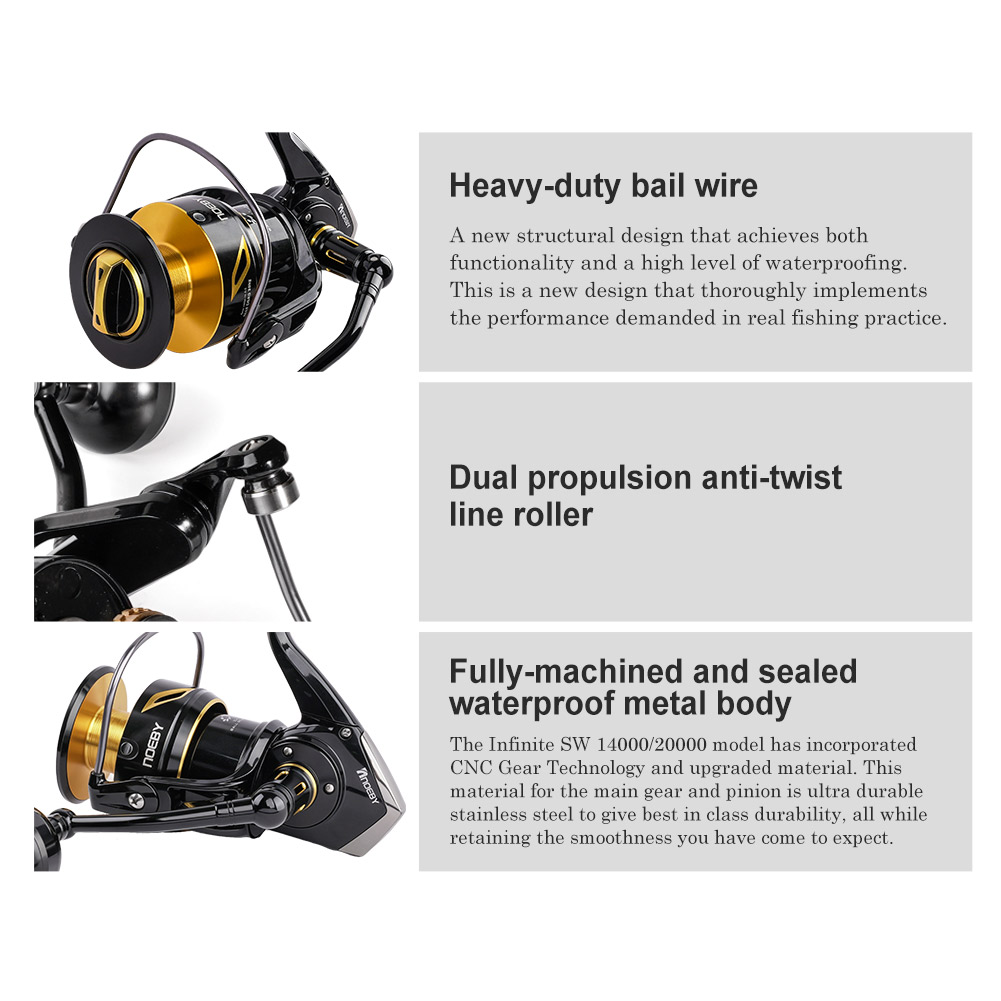 NOEBY Infinite Heavy Duty Salt - Surf Reel 评论和价格