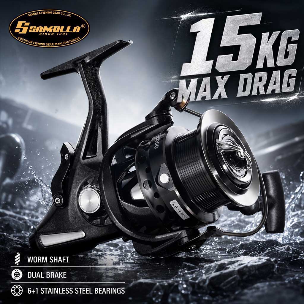 SAMOLLA Dual Brake Spinning Re - Reel Drag Knob 评论和价格