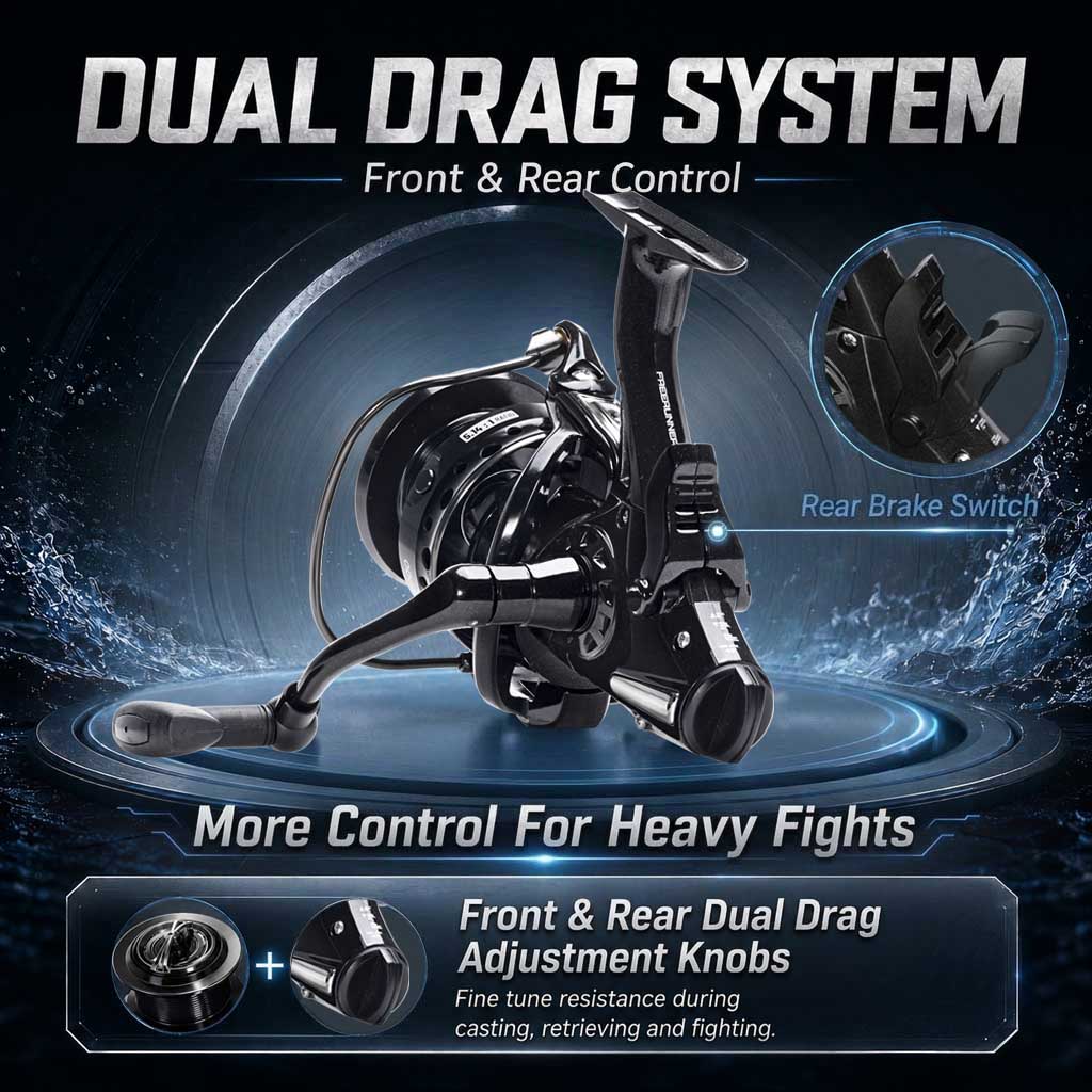 SAMOLLA Dual Brake Spinning Re - Reel Drag Knob 评论和价格