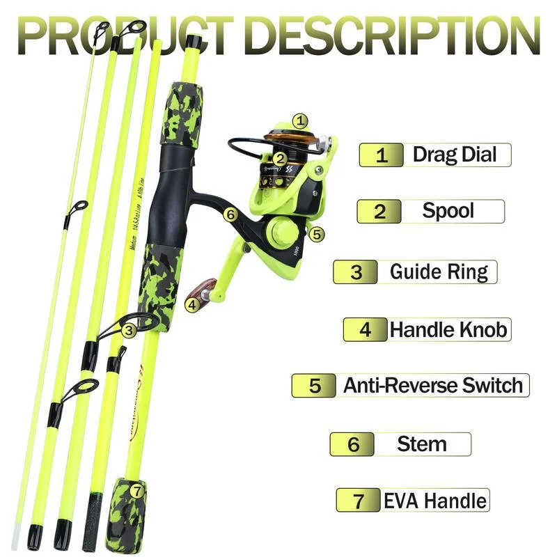 Sougayilang Portable 5 Section - Spincast Reel 评论和价格