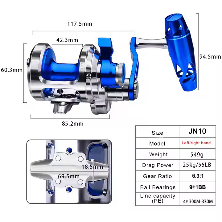 All Metal 9+1BB CNC Fishing Re - Trolling Reel 评论和价格