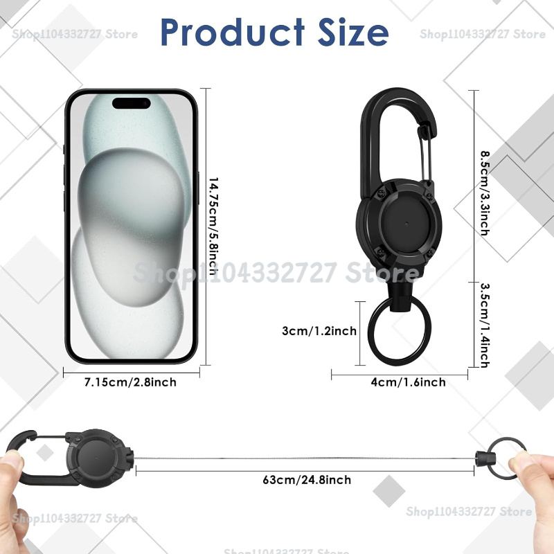 1/2/4pcs Extendable Retractabl - Reel Bag 评论和价格